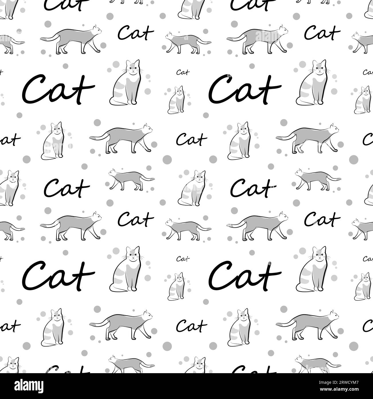 Nahtlose Textur für Katzen Stock Vektor