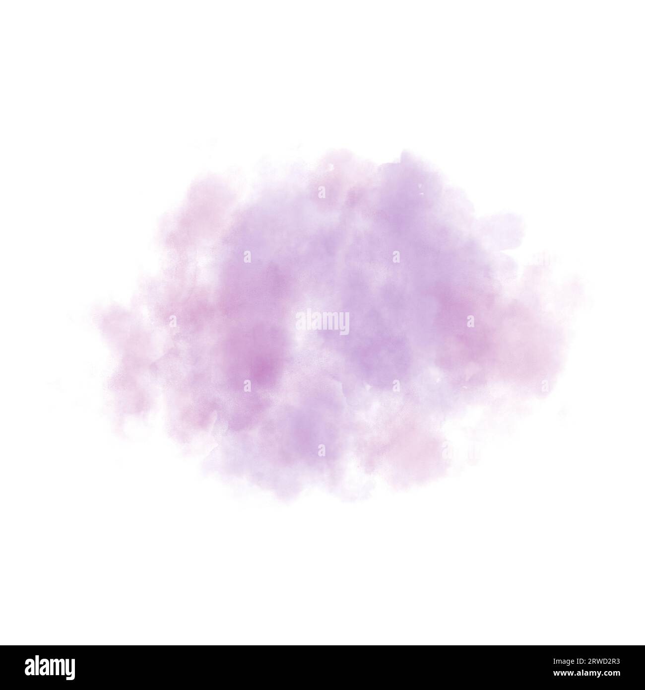 Abstrakter Aquarellhintergrund aus hellvioletten und rosa Farben, handgezeichneter strukturierter Aquarellfleck. Gemalter Hintergrund mit Pinselstrich. Stockfoto