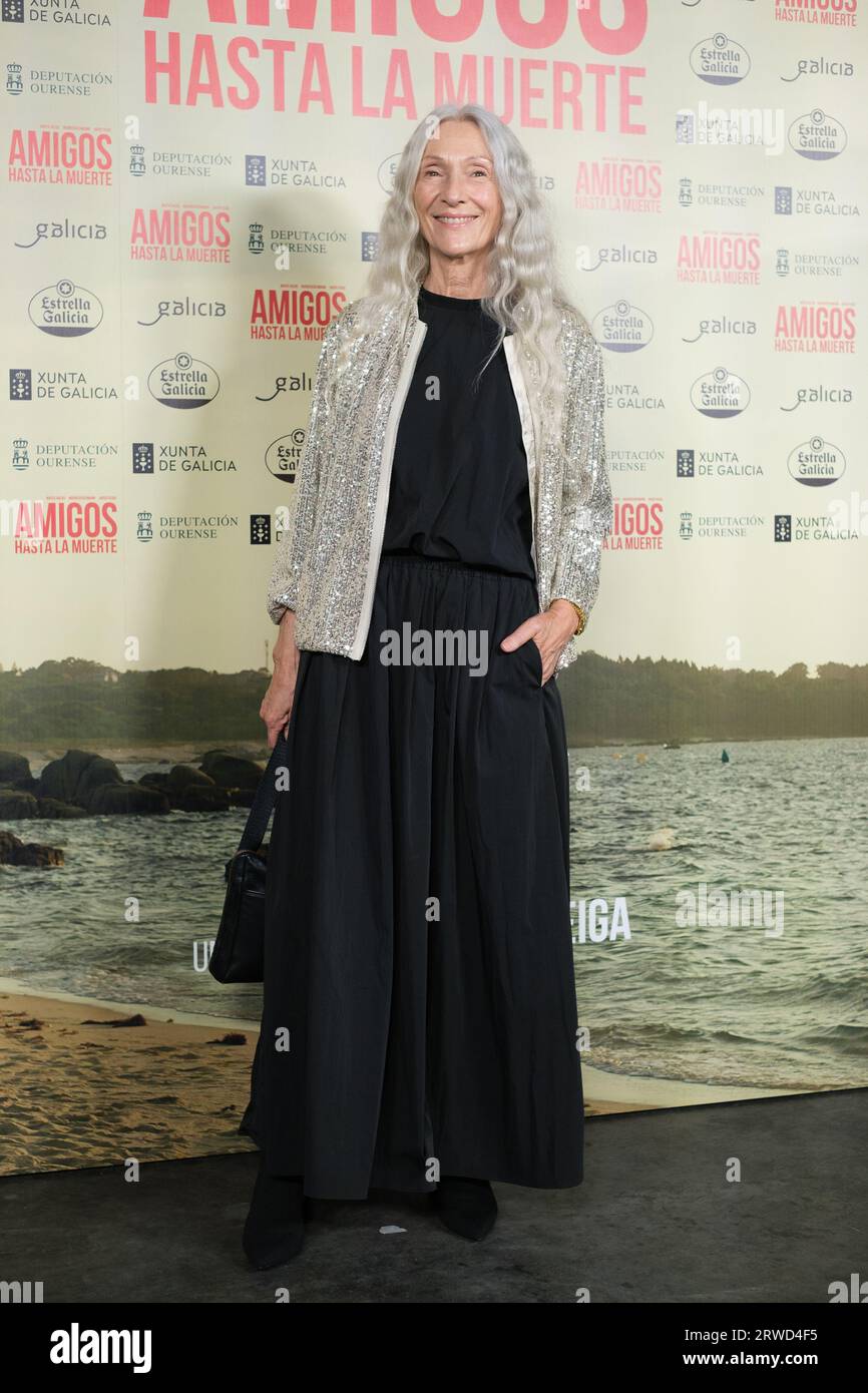 Madrid, Spanien. September 2023. Pino Montes de Oca während des Fotobesuchs der Premiere des Films „Friends until Death“, im Capitol Cinema in Madrid, 18. September 2023, Spanien (Foto: Oscar Gonzalez/SIPA USA) (Foto: Oscar Gonzalez/SIPA USA) Credit: SIPA USA/Alamy Live News Stockfoto