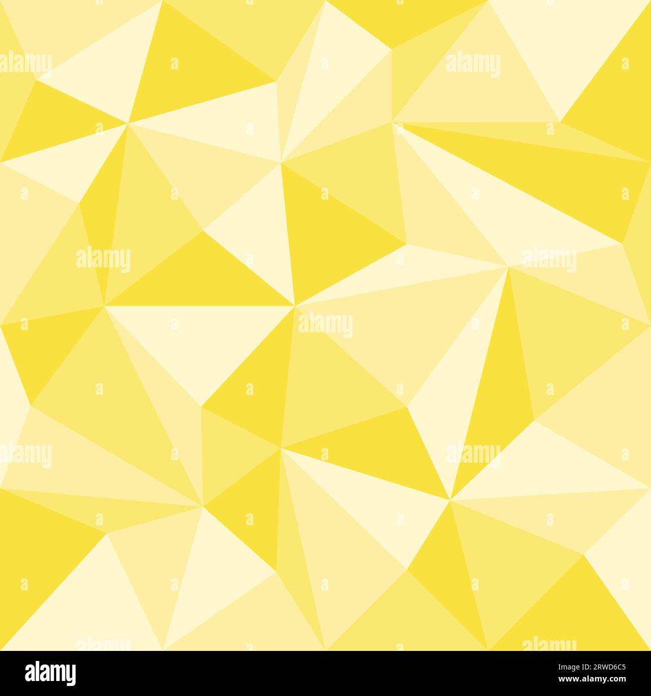 Abstraktes gelbes geometrisches nahtloses Muster mit Dreiecken, Vektorillustration Stock Vektor