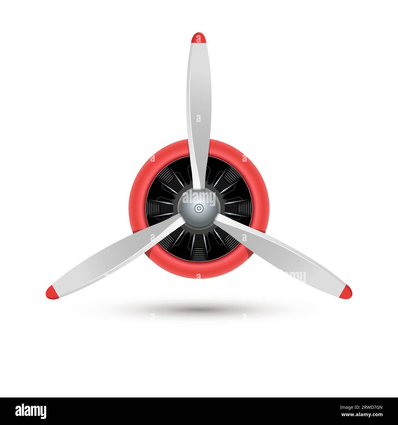 Flugzeug Blatt Propeller, Vektor Flugzeug Holz Motor Logo Symbol. Propellerlüfter für Flugzeuge Stock Vektor