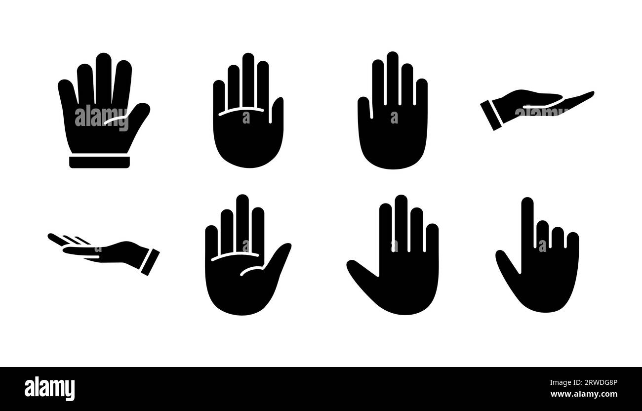 Vektor des Handsymbols. Handsymbole. Handfläche Stock Vektor Vektor des Handsymbols. Handsymbole. Handfläche Stock Vektor