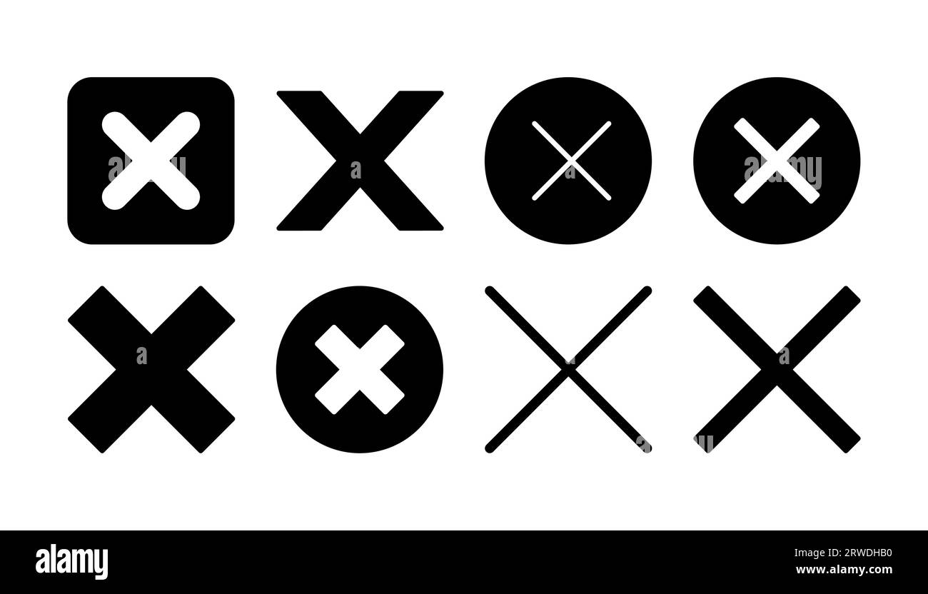 Vektorsymbol schließen. Symbol "Löschen". Symbol für Entfernen, Abbrechen, Beenden. Stock Vektor Vektorsymbol schließen. Symbol "Löschen". Symbol für Entfernen, Abbrechen, Beenden. Stock Vektor