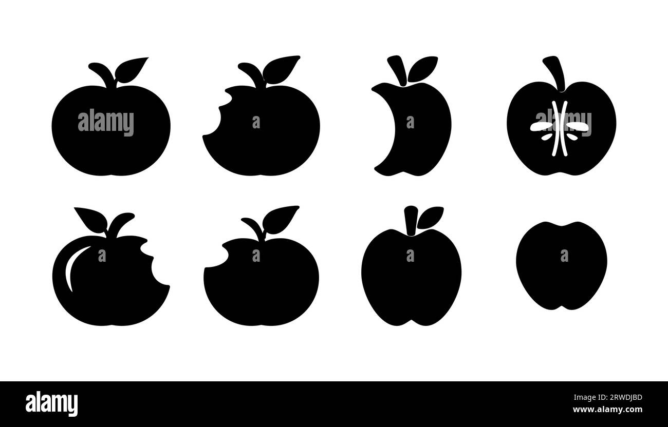 Apple-Symbolvektor. apfelsymbol Stock Vektor Apple-Symbolvektor. apfelsymbol Stock Vektor