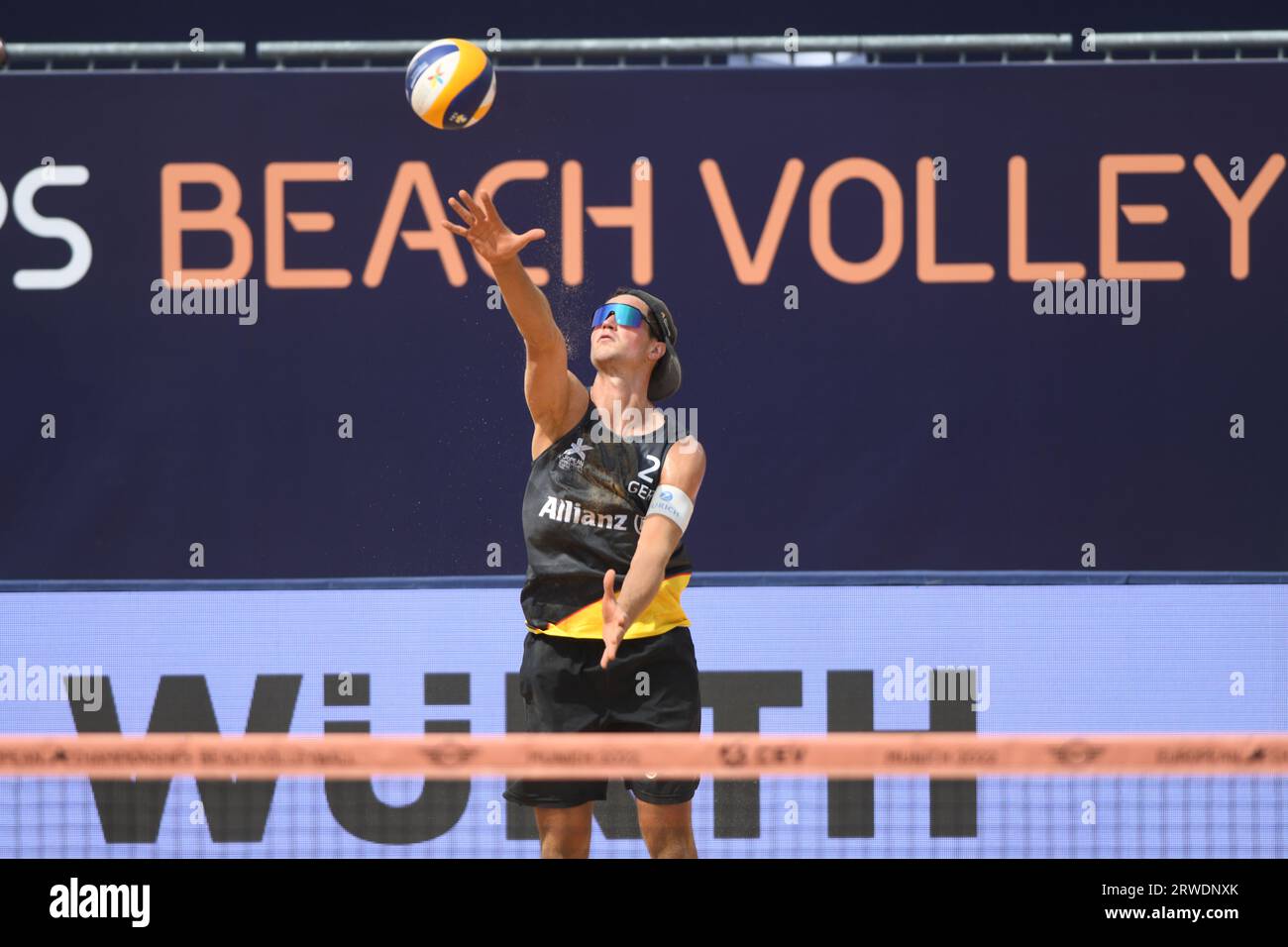 Sven Winter (Deutschland). Beach Volley. Europameisterschaft München 2022 Stockfoto