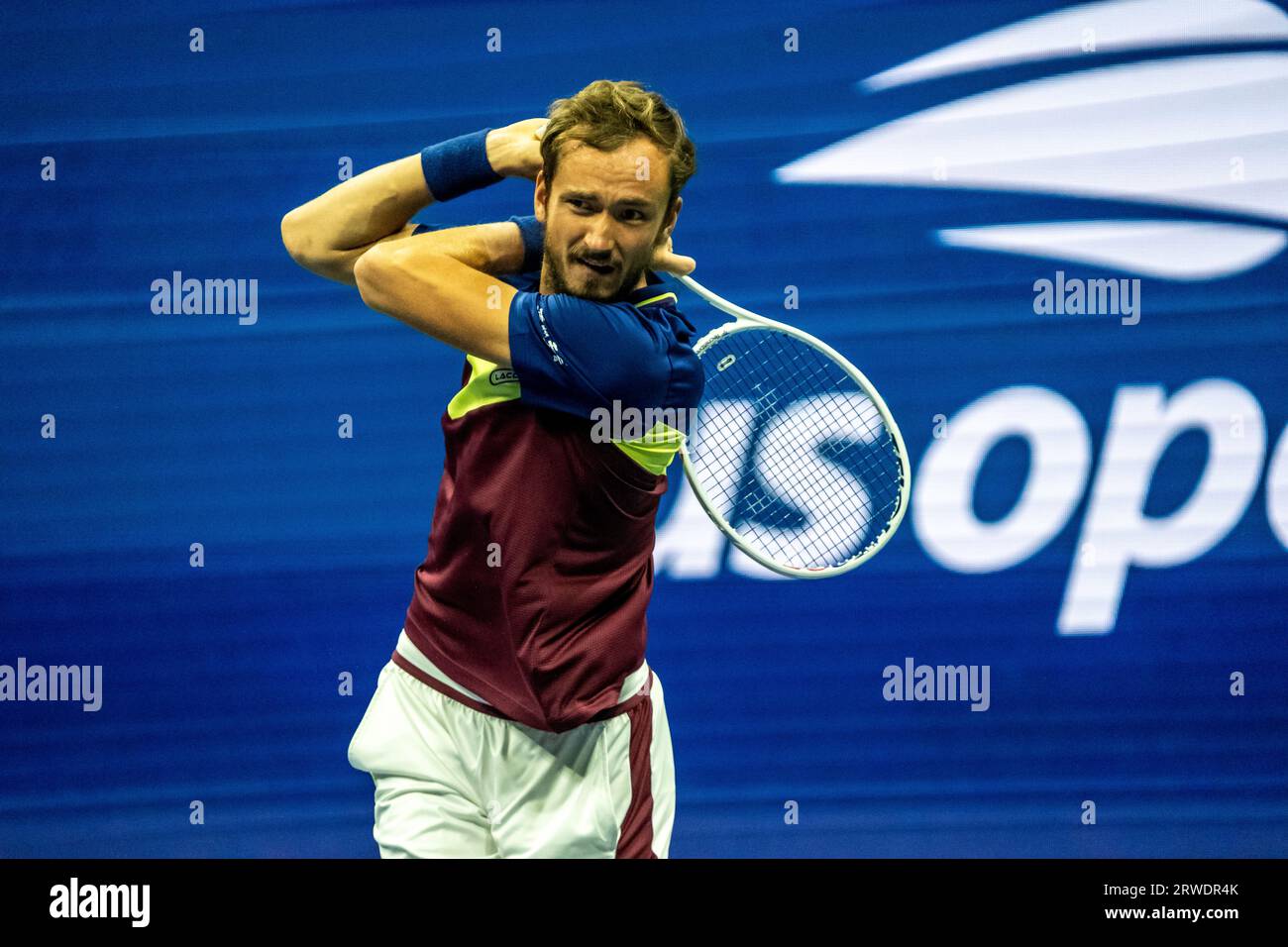 Daniil Medvedev (RUS, der 2023 im Halbfinale der Männer bei den US Open Tennis teilnahm) Stockfoto