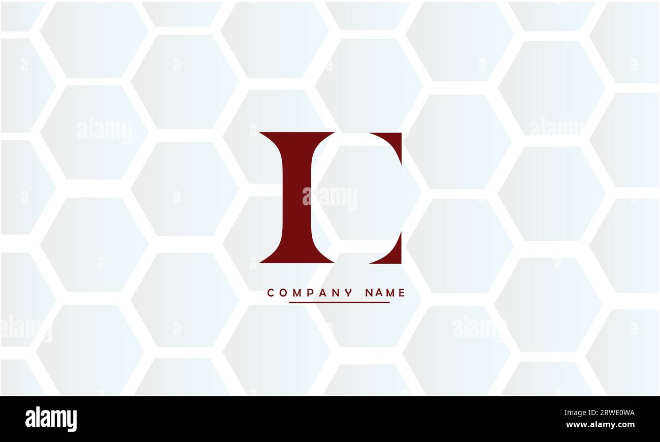 CI, IC abstrakte Buchstaben Logo Monogramm Stock Vektor