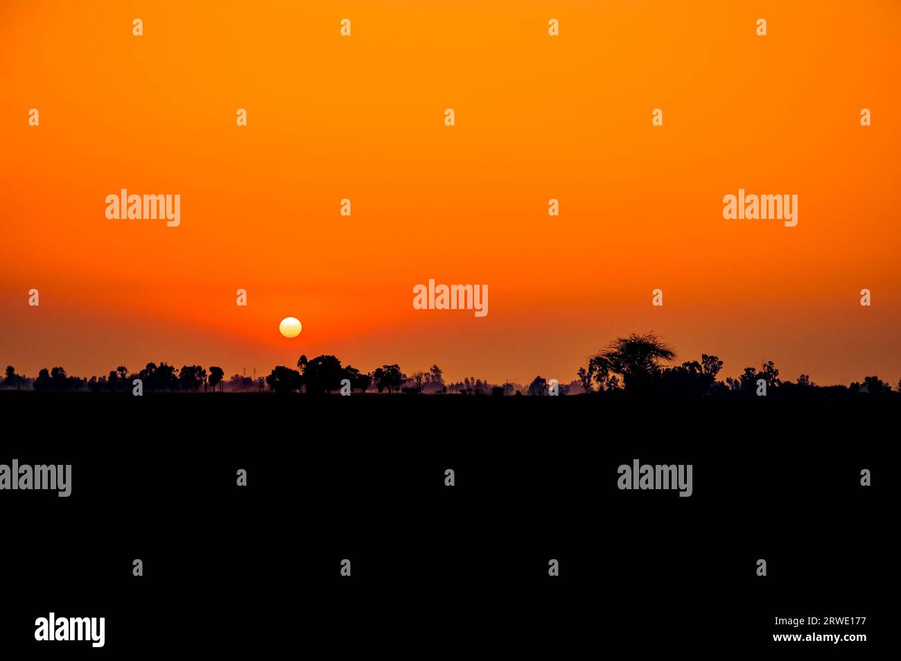 Ein wunderschöner Blick auf den Sonnenuntergang Stockfoto