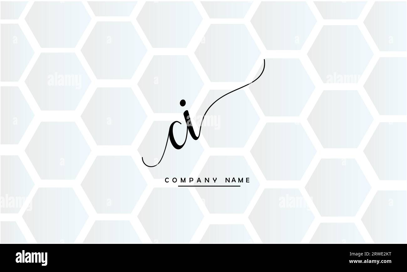 CI, IC abstrakte Buchstaben Logo Monogramm Stock Vektor