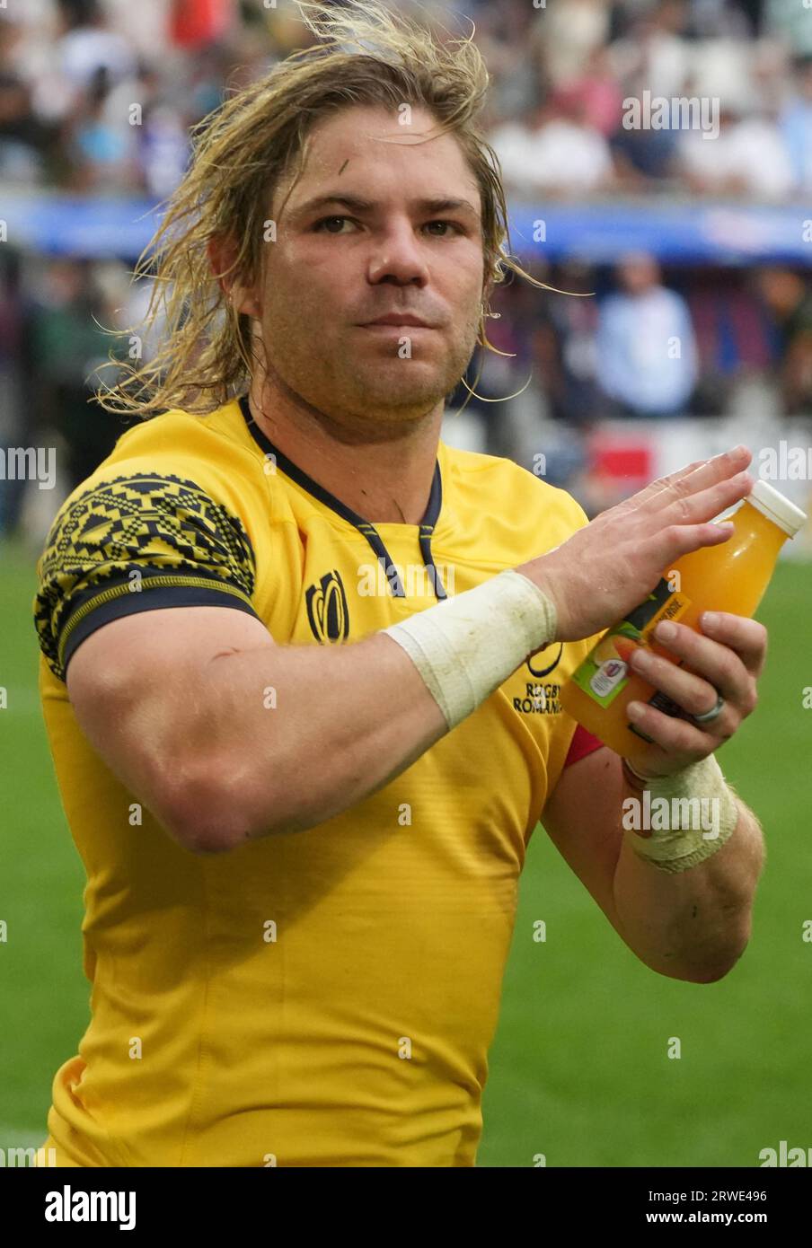 FAF DE KLERK aus Südafrika während des World 2023, Pool B Rugby union Match zwischen Südafrika und Rumänien am 17. September 2023 in Matmut Atlantique in Bordeaux, Frankreich. Foto: Laurent Lairys/ABACAPRESS.COM Stockfoto