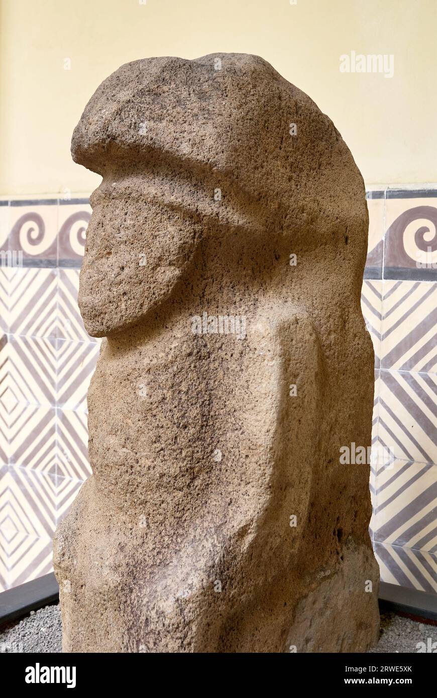 Präkolumbische Steinidol-Skulptur, Nationalmuseum, Managua, Nicaragus, Mittelamerika Stockfoto