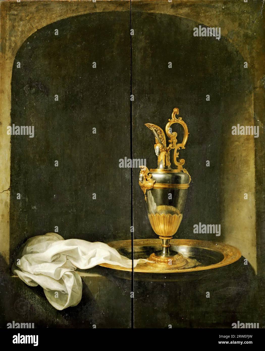 Gerrit Dou -- die Silberne Ewer c.1633, 102х82 Stockfoto