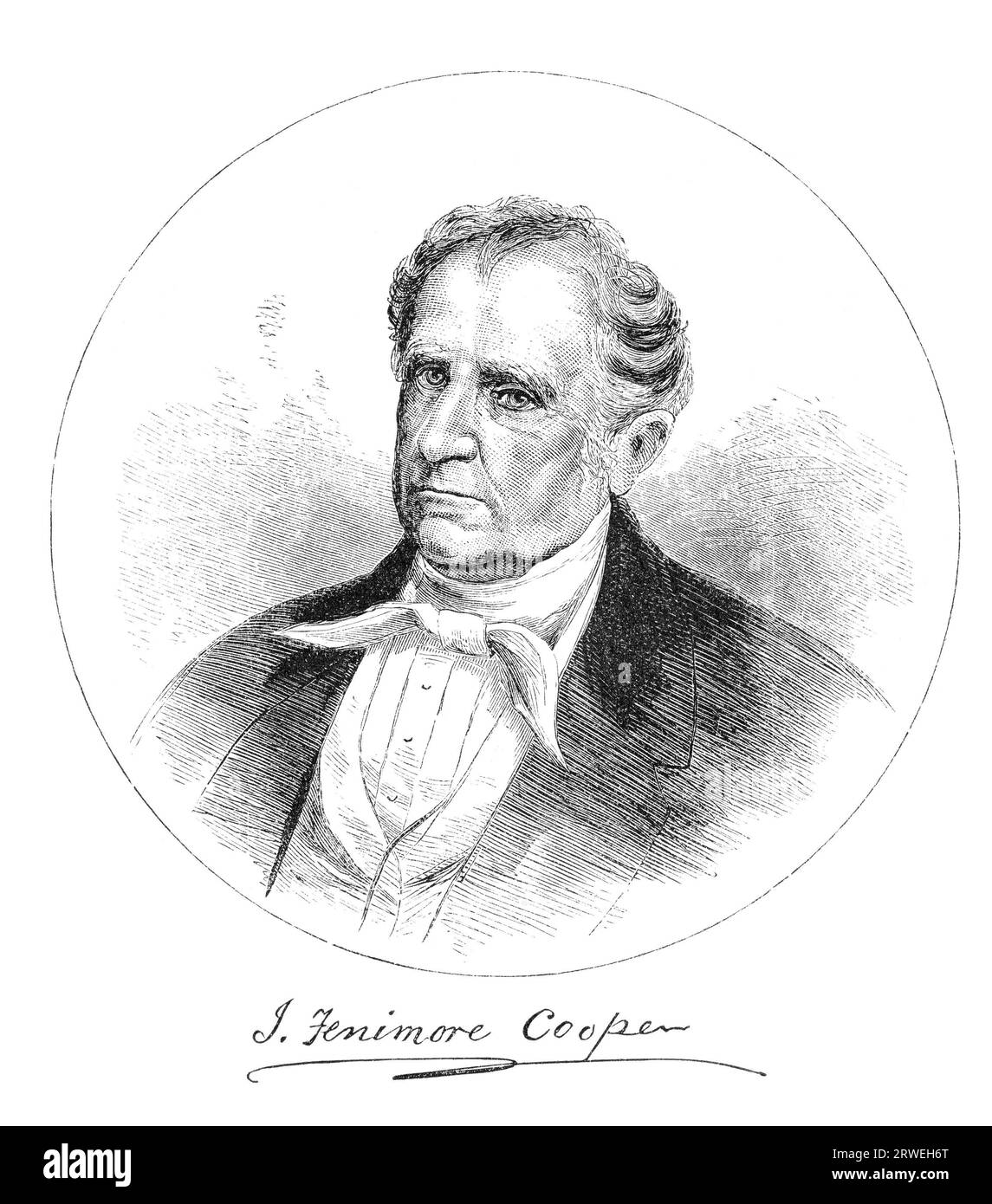 James Fenimore Cooper, CA. 1850 (15. September) (1789 ? 14. September 1851 war ein populärer amerikanischer Schriftsteller des frühen 19. Jahrhunderts. Stockfoto