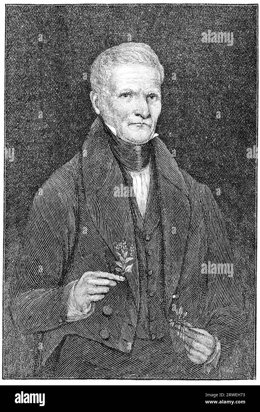 Samuel Thomson (1769–1843) war Autodidakt und Gründer des alternativen Systems der Medizin, das Thomsonian Medicine genannt wird Stockfoto