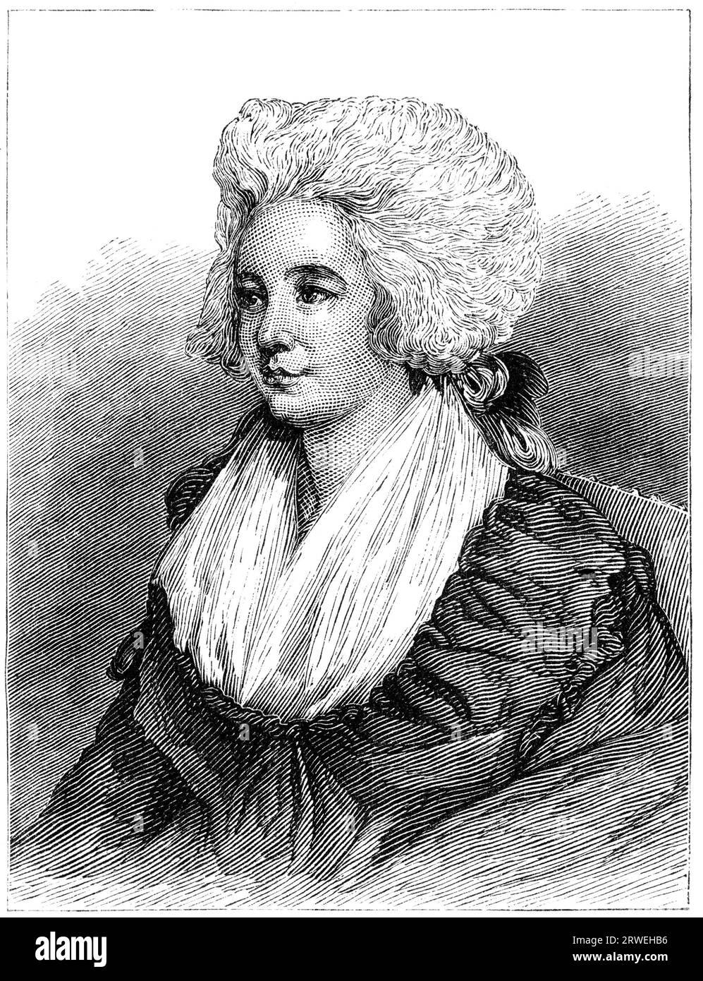 Hannah More (2. Februar 1745 ? 7. September 1833) war ein britischer religiöser Schriftsteller, Romantiker und Philanthrop. Gravur eines Magazins aus dem Jahr 1876 Stockfoto