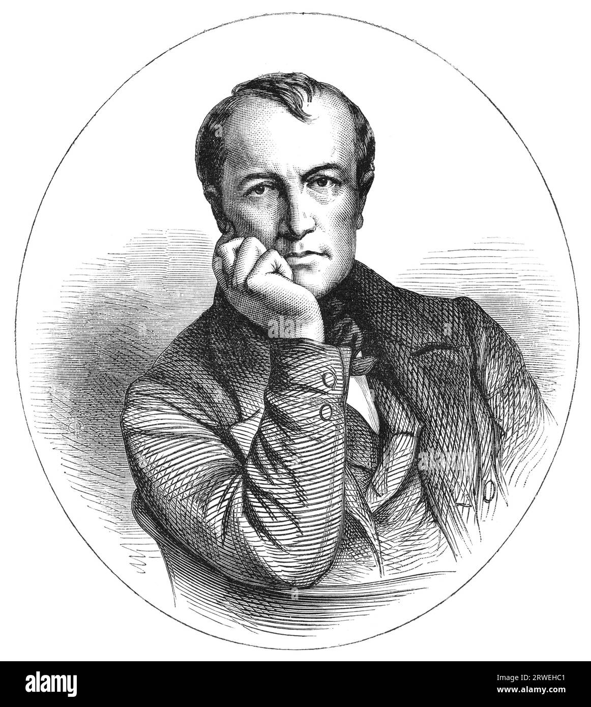 Hippolyte Delaroche (17. Juli 1797 ? Am 4. November 1856 wurde Paul Delaroche als französischer Maler in Paris geboren. Gravur aus einem Magazin Stockfoto