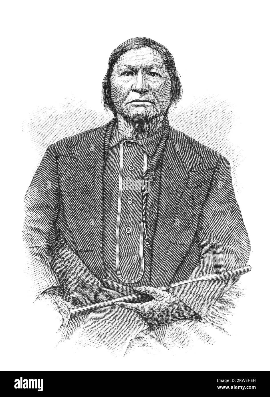 Arapaho, gebürtiger Amerikaner, benannt am Freitag. Die Arapaho sind ein Stamm der Ureinwohner, die historisch in den östlichen Ebenen von Colorado und Wyoming leben. Stockfoto