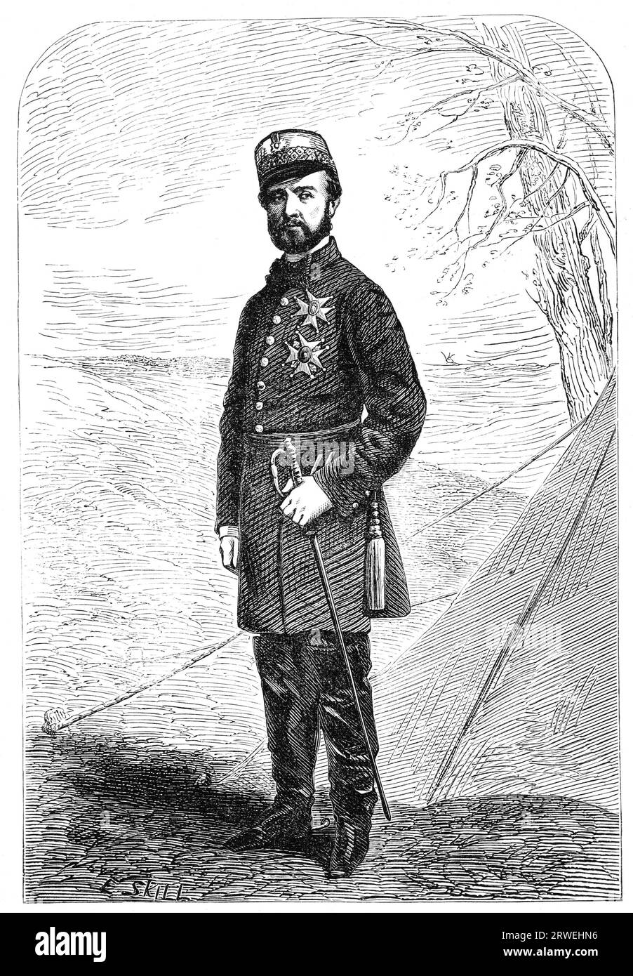 Don Juan oder Joan Prim, Marquis von los Castillejos, Grandee von Spanien, Graf von Reus, Viscount of the Bruch (1814–1870) war ein spanischer General und Stockfoto