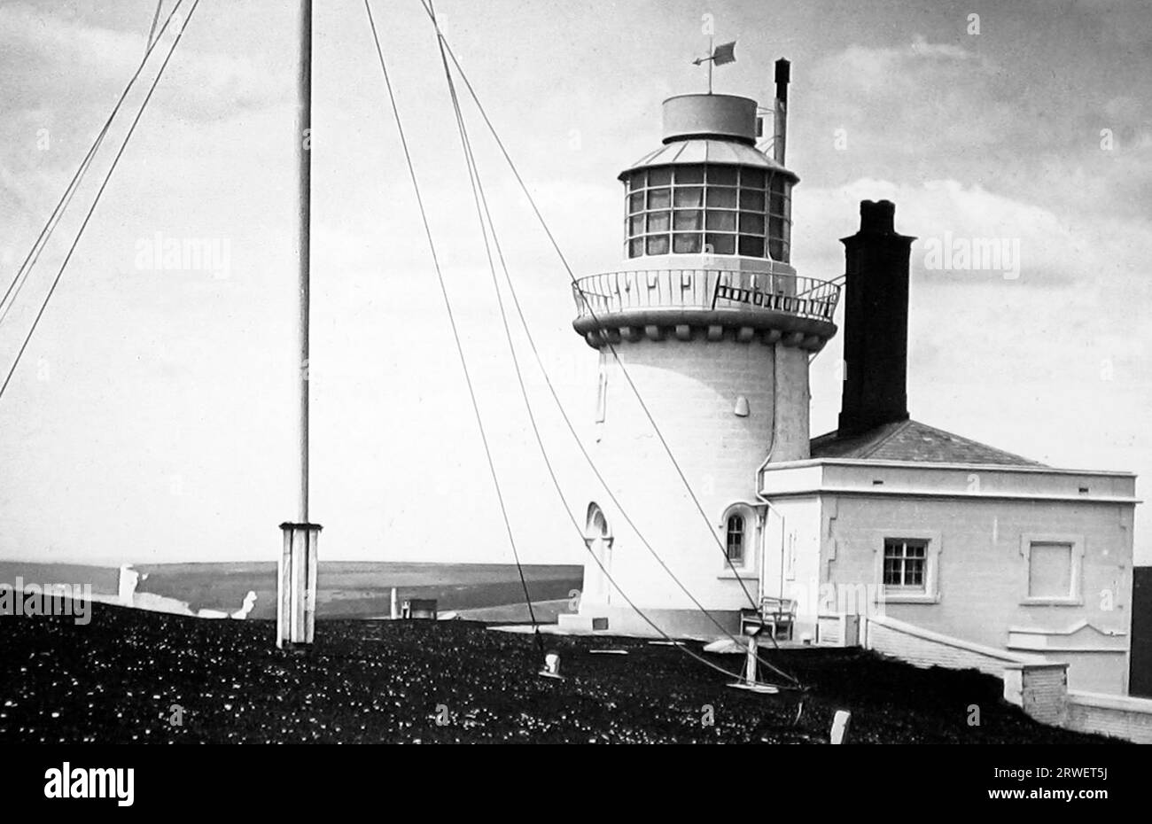 Belle Tout Lighthouse, Beachy Head, viktorianische Zeit Stockfoto