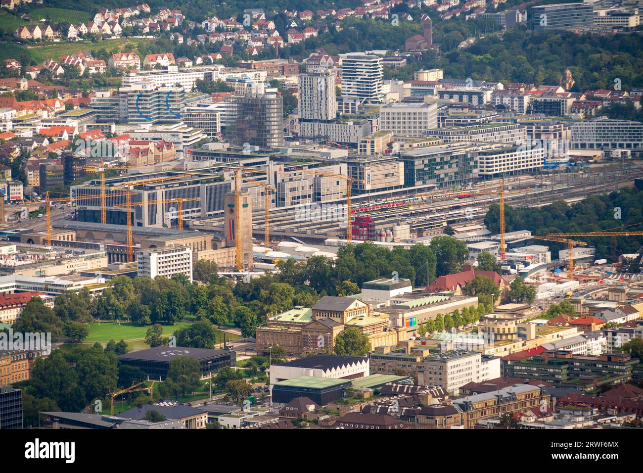 Die Stadtansichten von Stuttgart Deutschland im Sommer Stockfoto