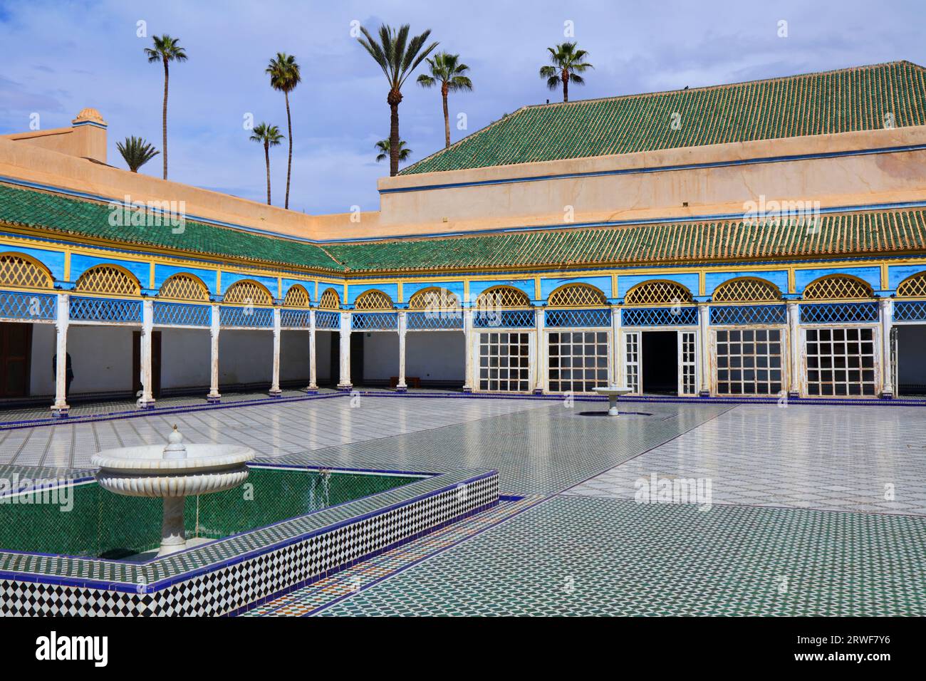 Marrakesch Wahrzeichen in Marokko. Bahia Palace. Stockfoto