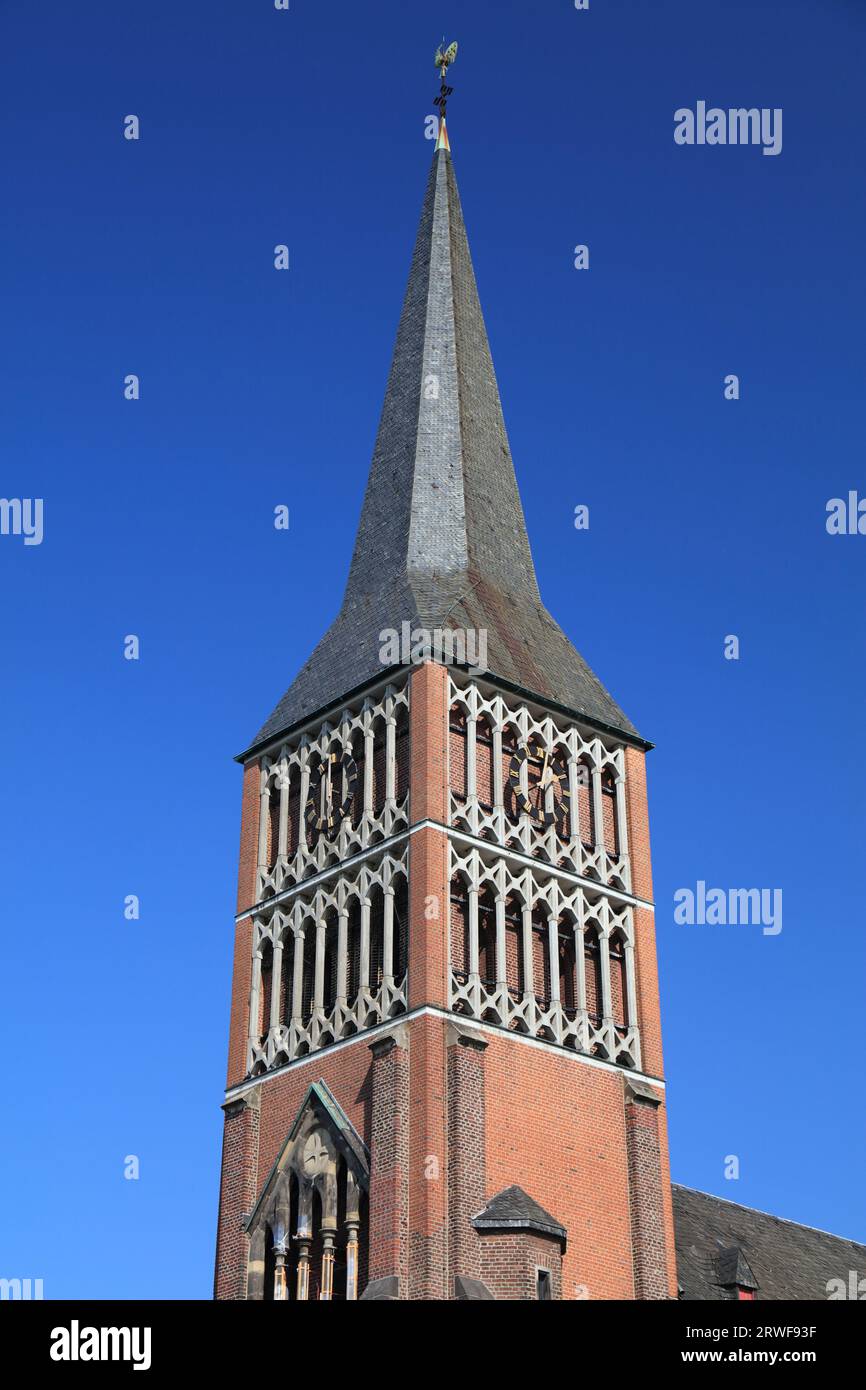 Rheydt-Bezirk Moenchengladbach, Deutschland. St. Marien römisch-katholische Kirche. Neogotische Architektur. Stockfoto