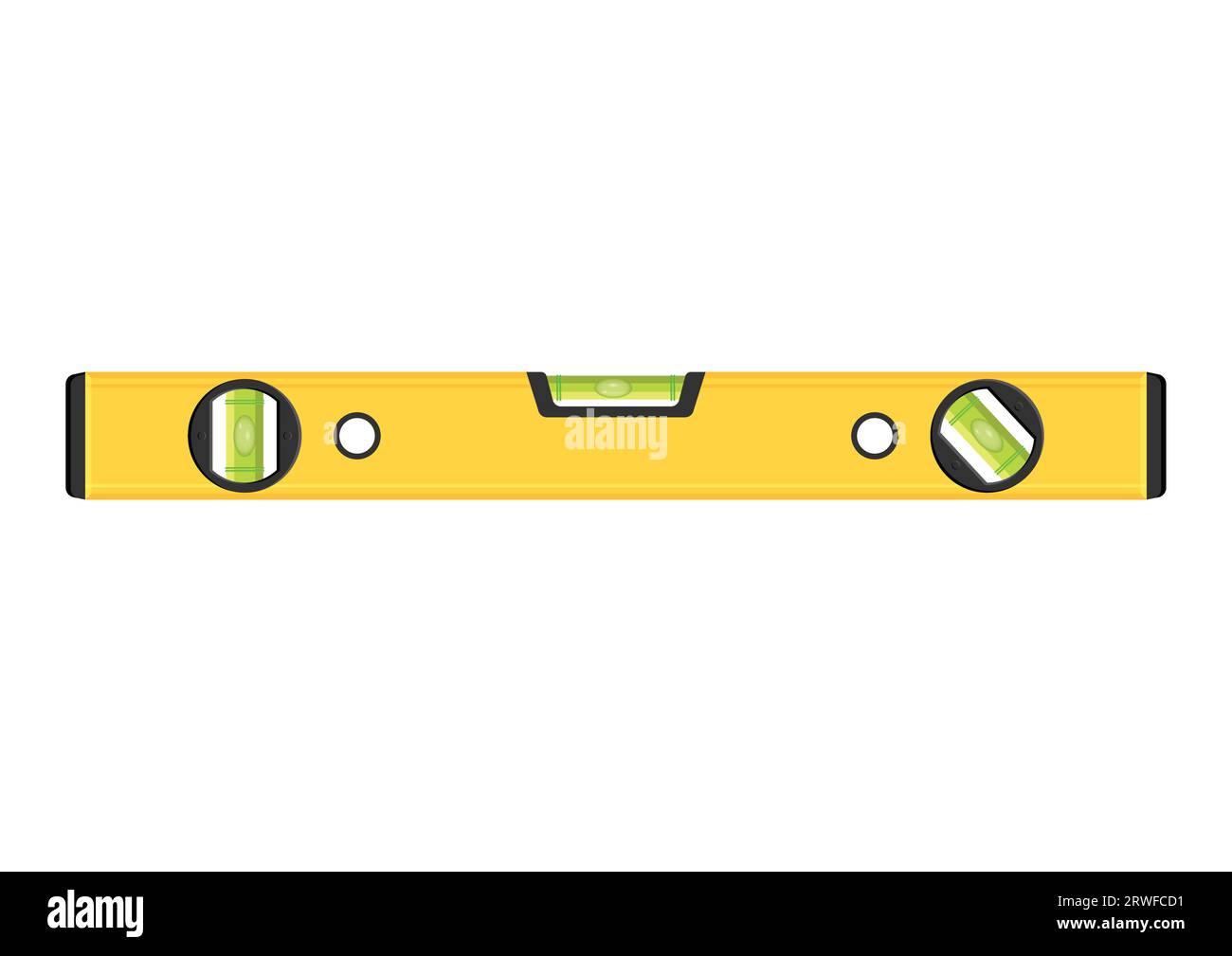 Blase Level Tool Clipart Vector Flat Design isoliert auf weißem Hintergrund Stock Vektor