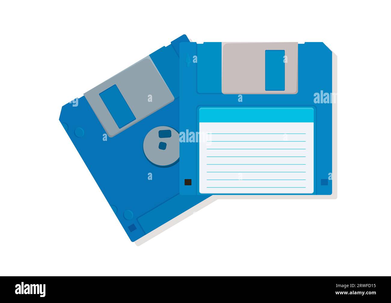 PC-Diskette Vektor flaches Design isoliert auf weißem Hintergrund Stock Vektor
