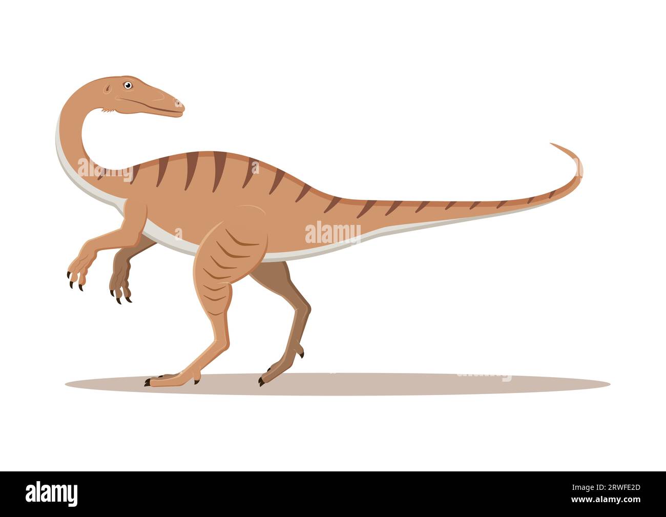 Coelophyse Dinosaurier Zeichentrickfigur Vektor-Illustration Stock Vektor