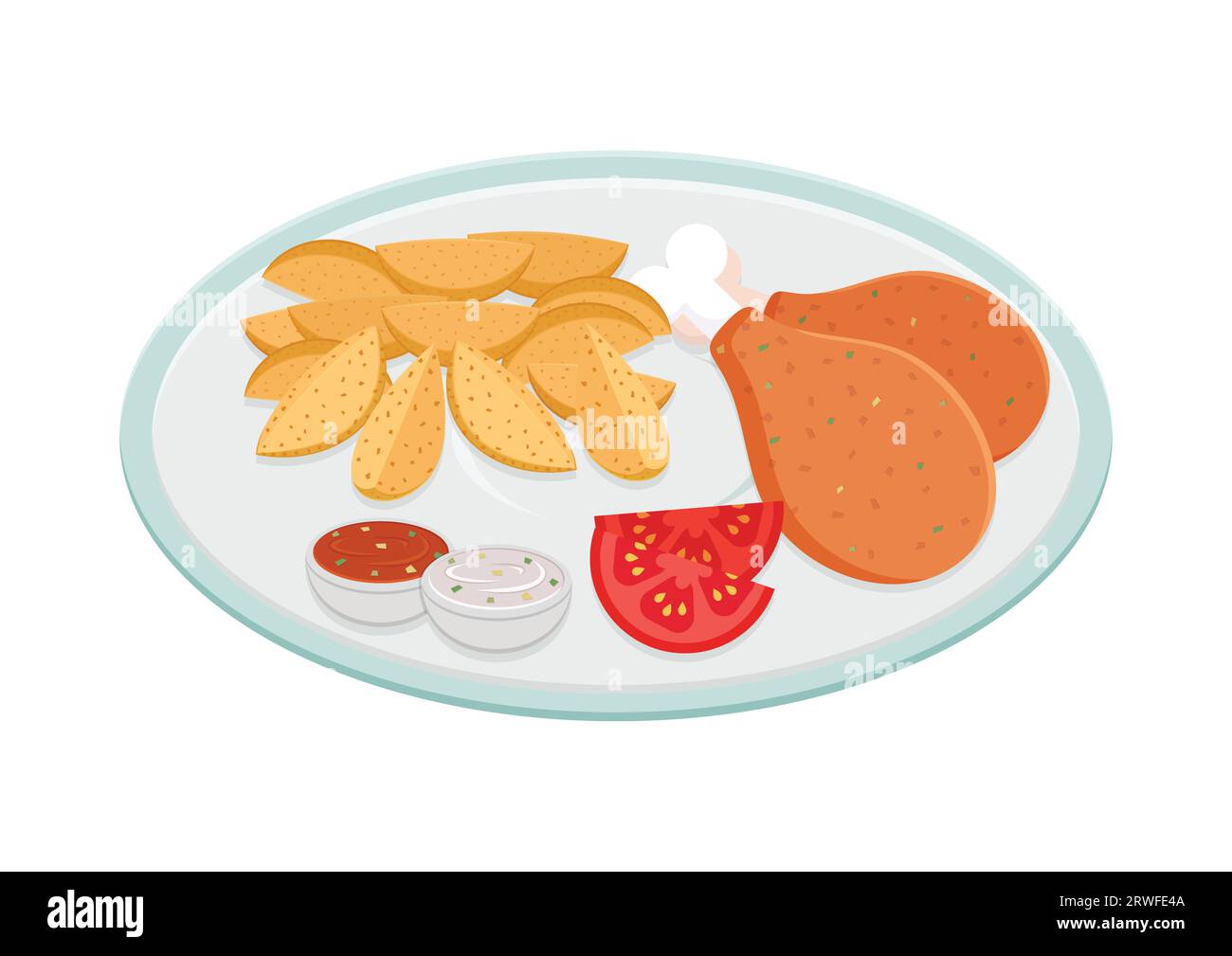 Gebackene wedges Stock-Vektorgrafiken kaufen - Alamy