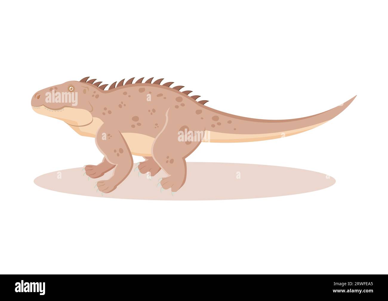 Shansisuchus Dinosaurier Zeichentrickfigur Vektor-Illustration Stock Vektor