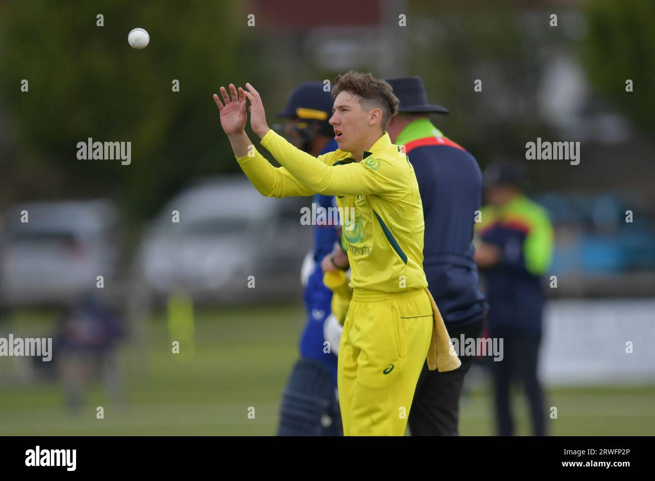 Beckenham, England. 28. August 2023. Cameron Frendo aus Australien U19 während der Youth One Day International gegen England U19 Stockfoto