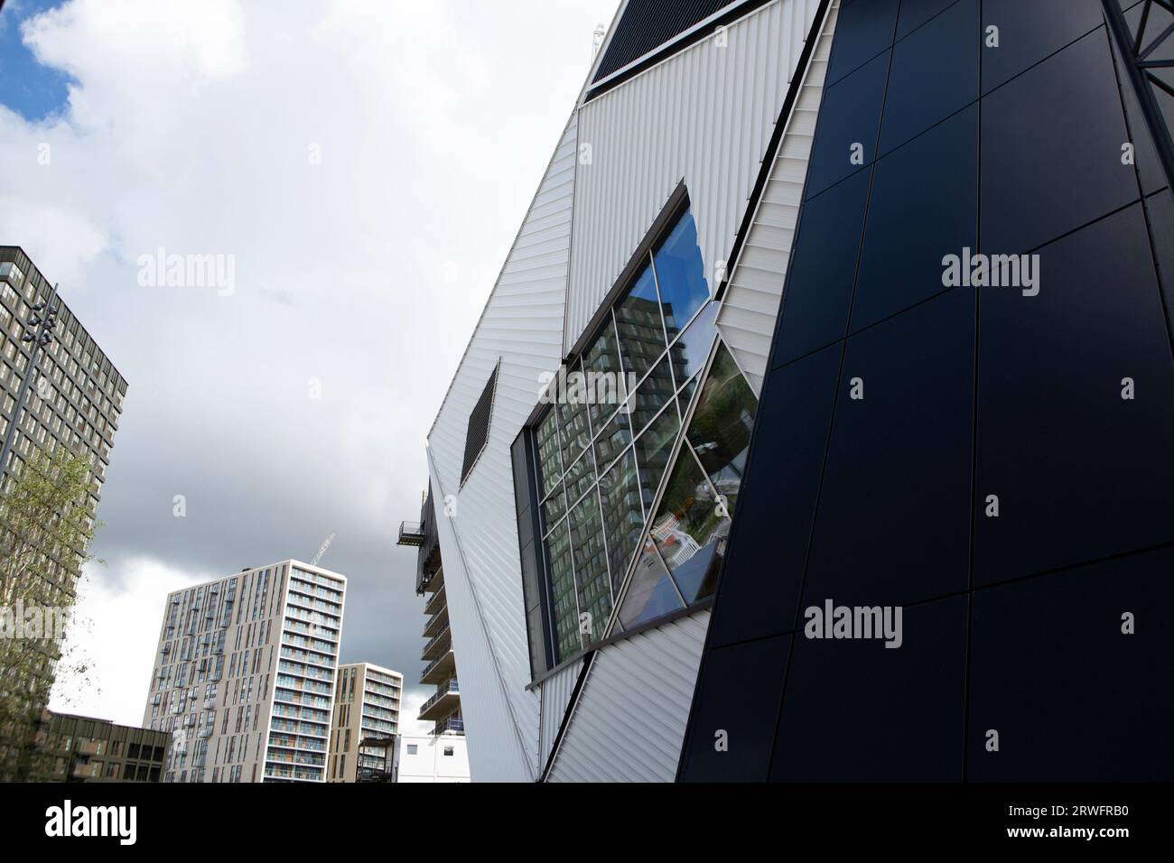 Aviva Studios, die Heimat von Factory International, ist ein bedeutender neuer Kulturraum für Mancherster und die Welt. Entwickelt mit Blick auf Flexibilität, der Stockfoto