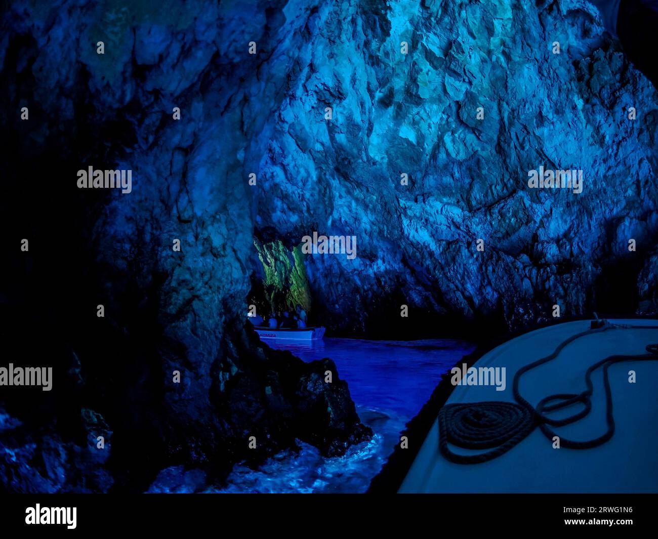 In der Blauen Höhle, Bisevo und Vis Insel - Kroatien Stockfoto