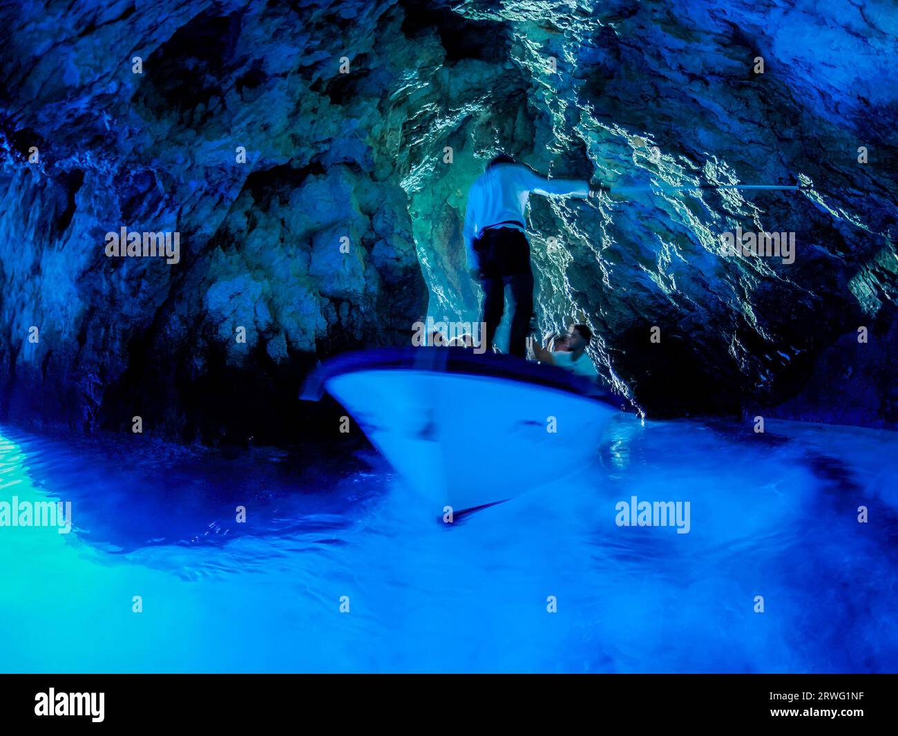 In der Blauen Höhle, Bisevo und Vis Insel - Kroatien Stockfoto