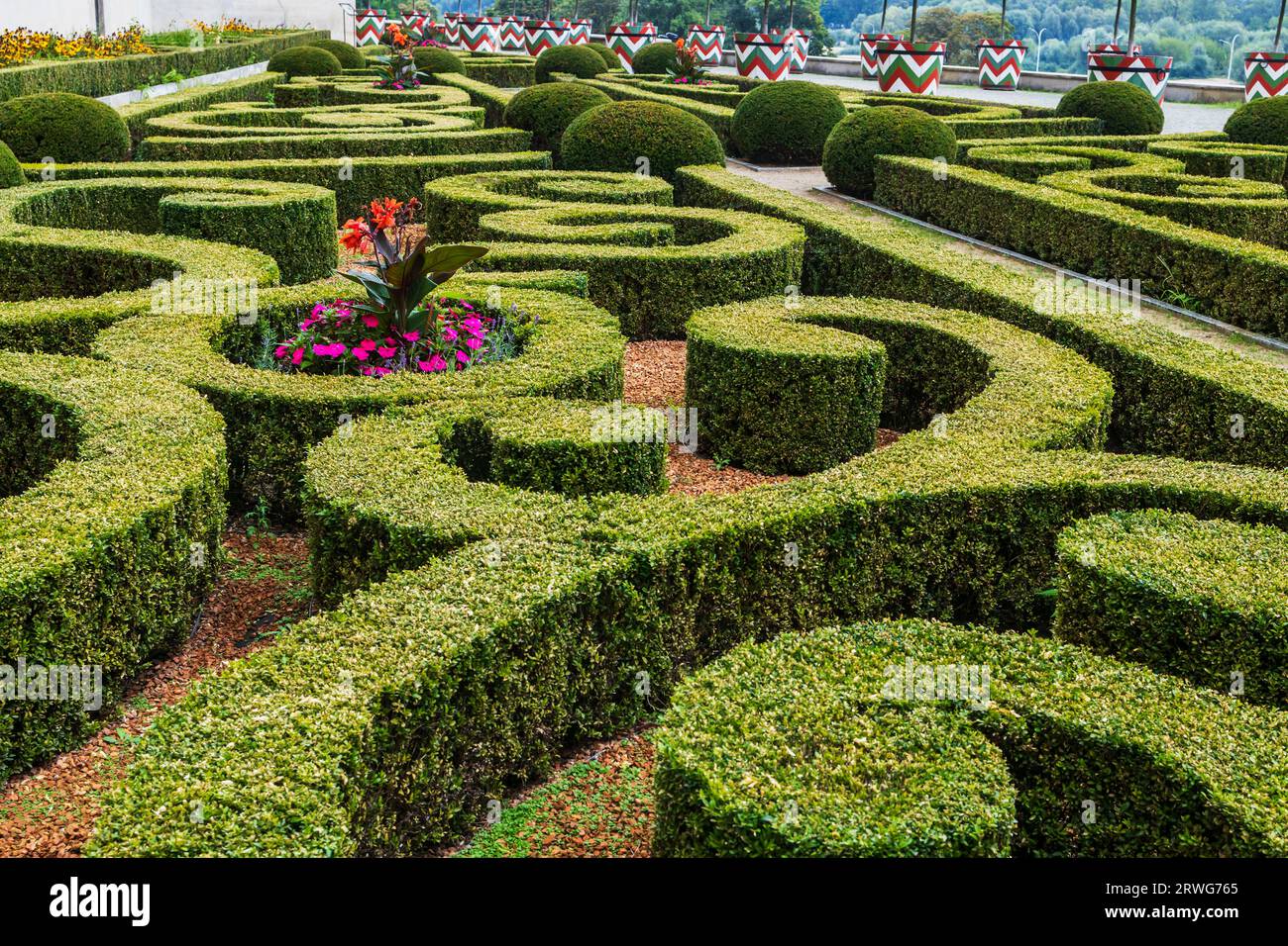 Warschau, Polen - 28. August 2023, die Gärten der königlichen Burg Stockfoto
