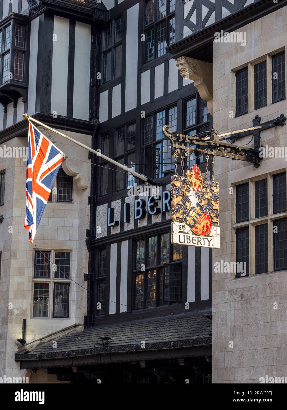 Liberty Sign, Liberty London, London, England, GB. Stockfoto