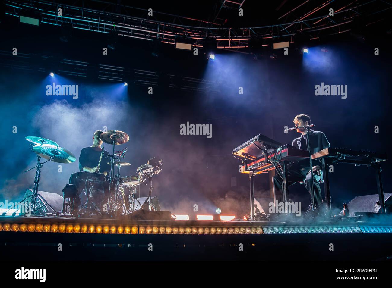 Mailand Italien. September 2023. Der englische Singer-Songwriter und Plattenproduzent JAMES BLAKE spielt live auf der Fabrique-Bühne während der „Playing Robots Into Heaven Tour“. Kredit: Rodolfo Sassano/Alamy Live News Stockfoto