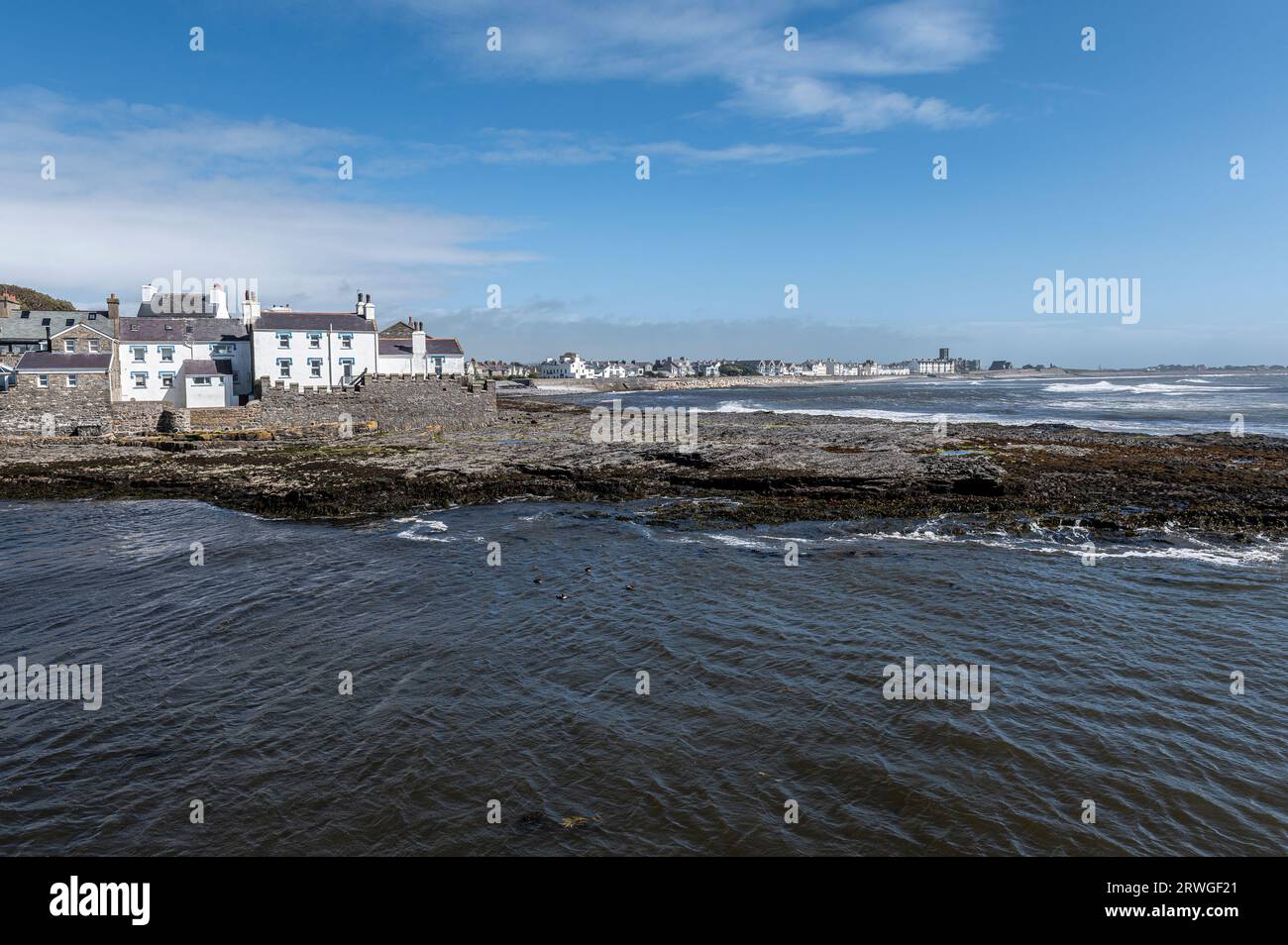 Blick auf die Küste von Castletown, Isle of man Stockfoto