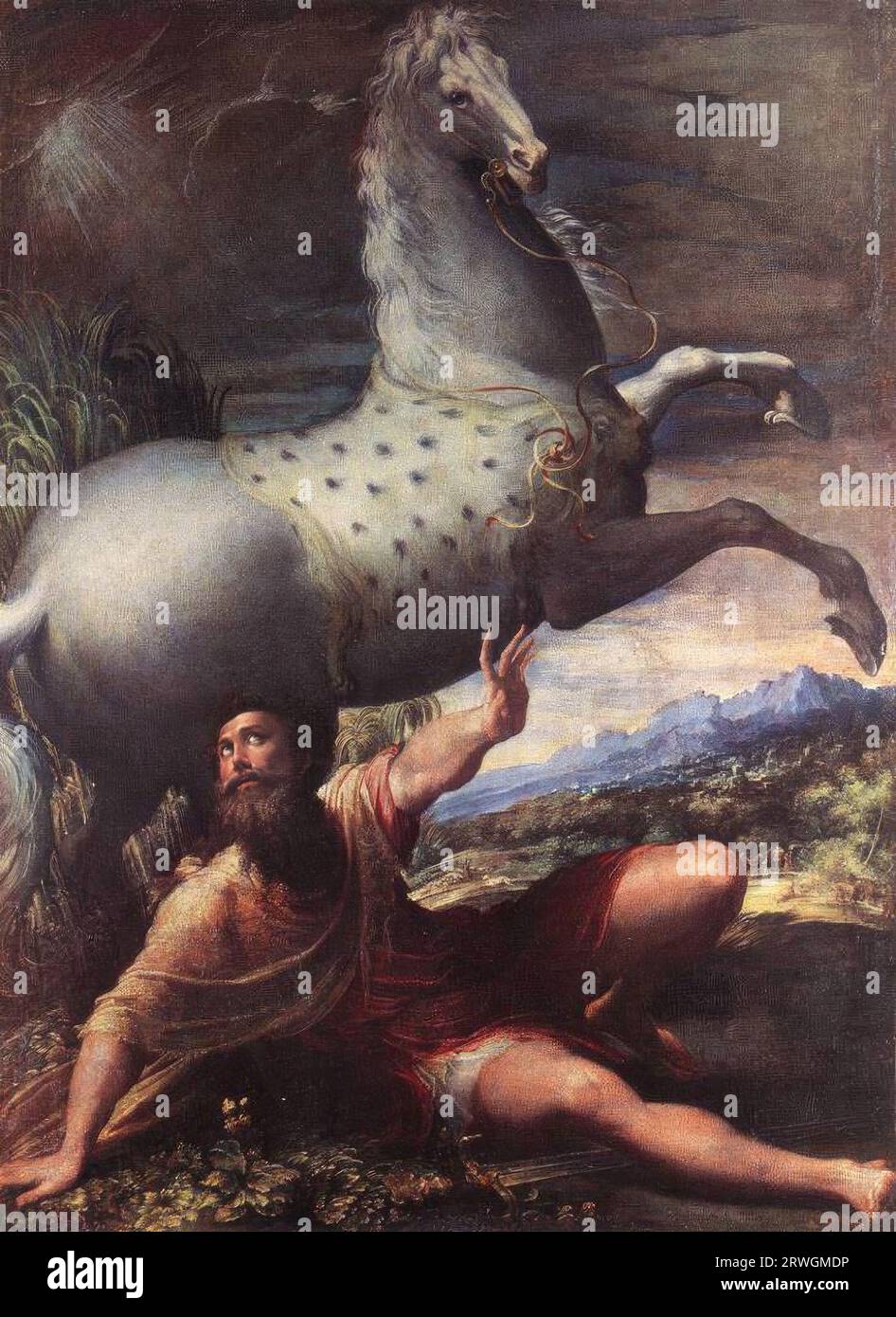 Parmigianino – Die Konversion Des Hl. Paulus – Parmigianino (Francesco Mazzola) (1503-1540) Stockfoto