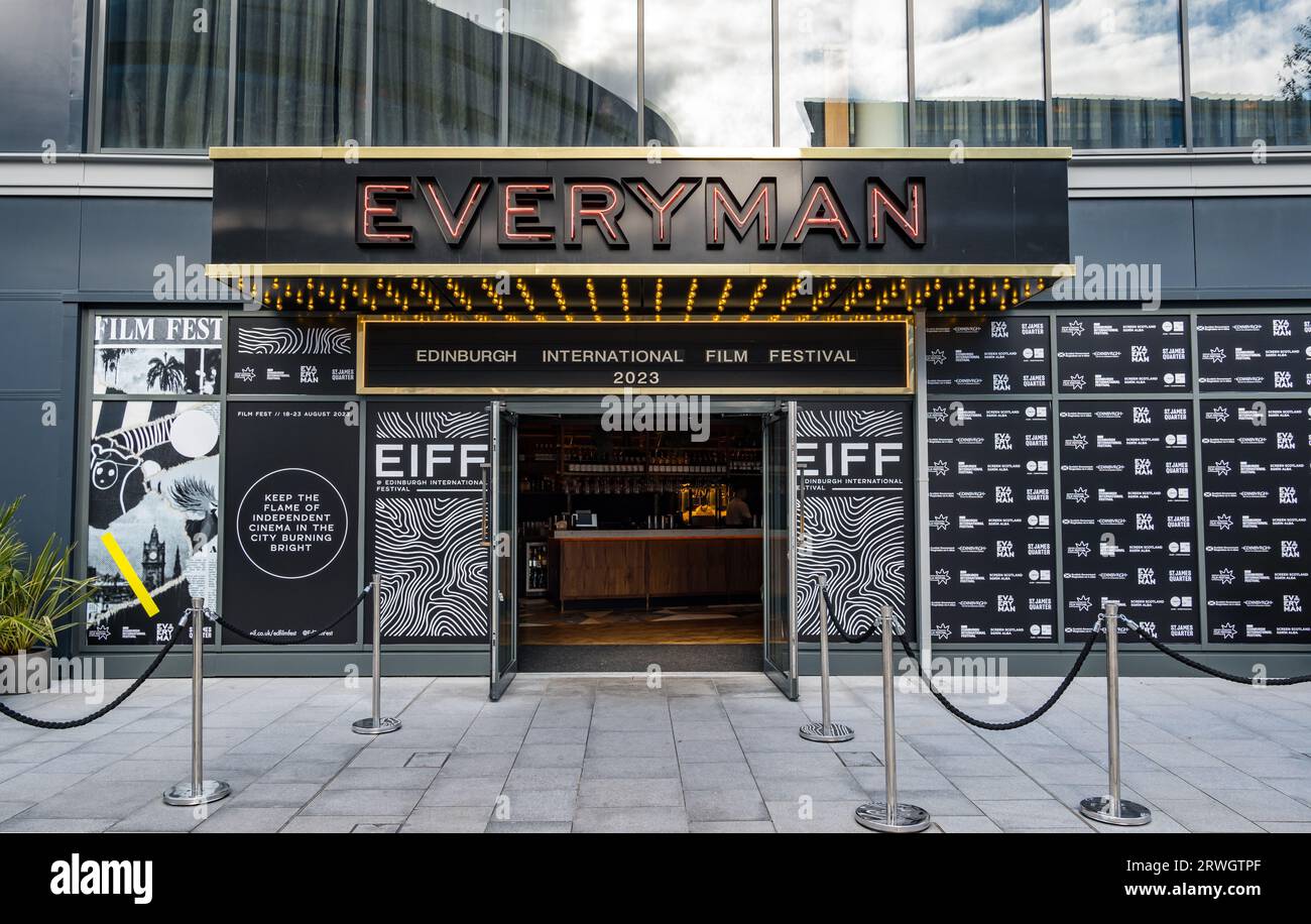 Außenfassade des Everyman-Kinos beim Edinburgh International Film Festival, Schottland, Großbritannien Stockfoto