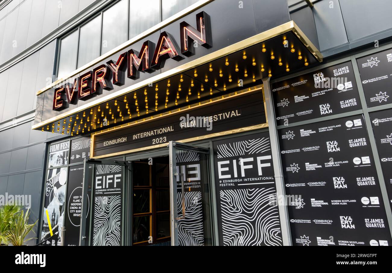 Außenfassade des Everyman-Kinos beim Edinburgh International Film Festival, Schottland, Großbritannien Stockfoto