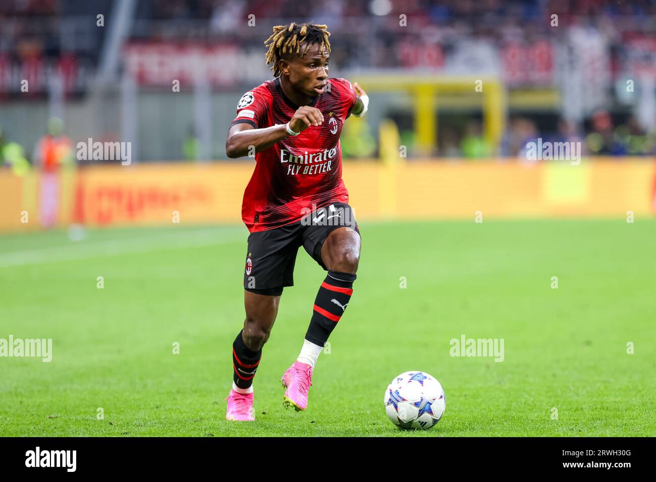 Mailand, Italien. September 2023. Milano, Italien - 18. september 2023 - A.C. Milan vs Newcastle United fc Champions League - samuel chukueze a.c. mailand Credit: Kines Milano/Alamy Live News Stockfoto