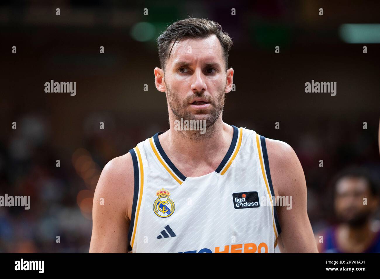 Murcia Región de Murcia Spanien 16. September 2023. Rudy Fernández Farrés, Punktschutz von REAL Madrid im Spiel Real Madrid gegen FC Barcelona Super Stockfoto