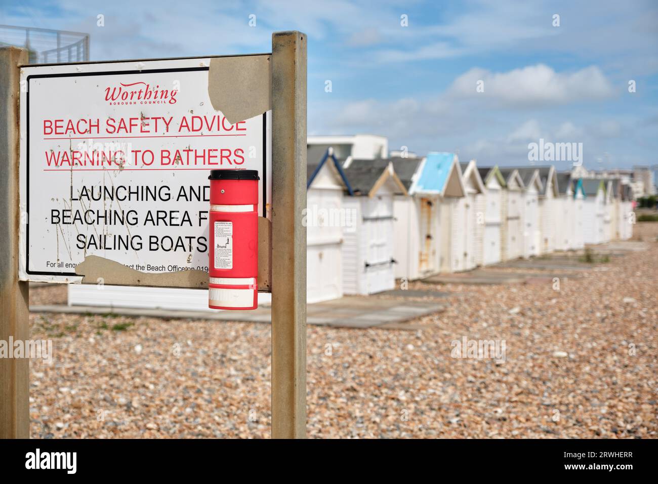 Worthing Beach, West Sussex, Stockfoto