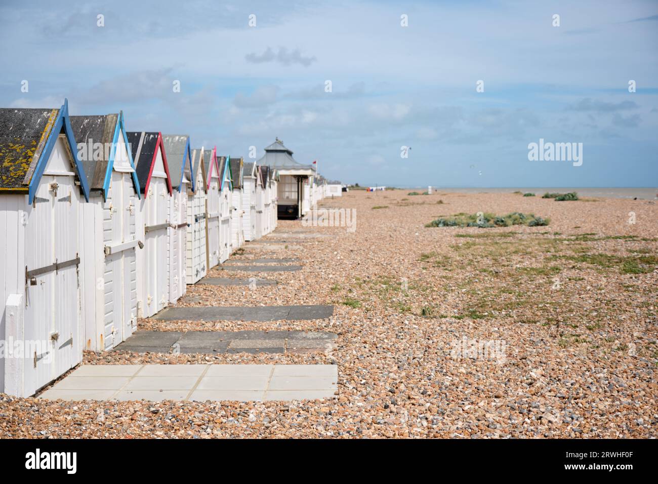 Worthing Beach, West Sussex, Stockfoto