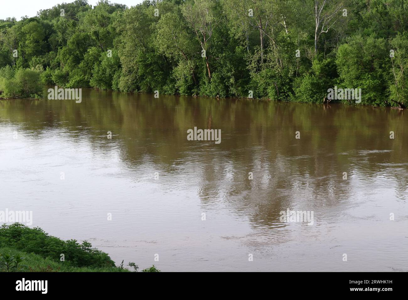 Ruhige Wasserlandschaft am Rappahannock River in Virginia, USA Stockfoto