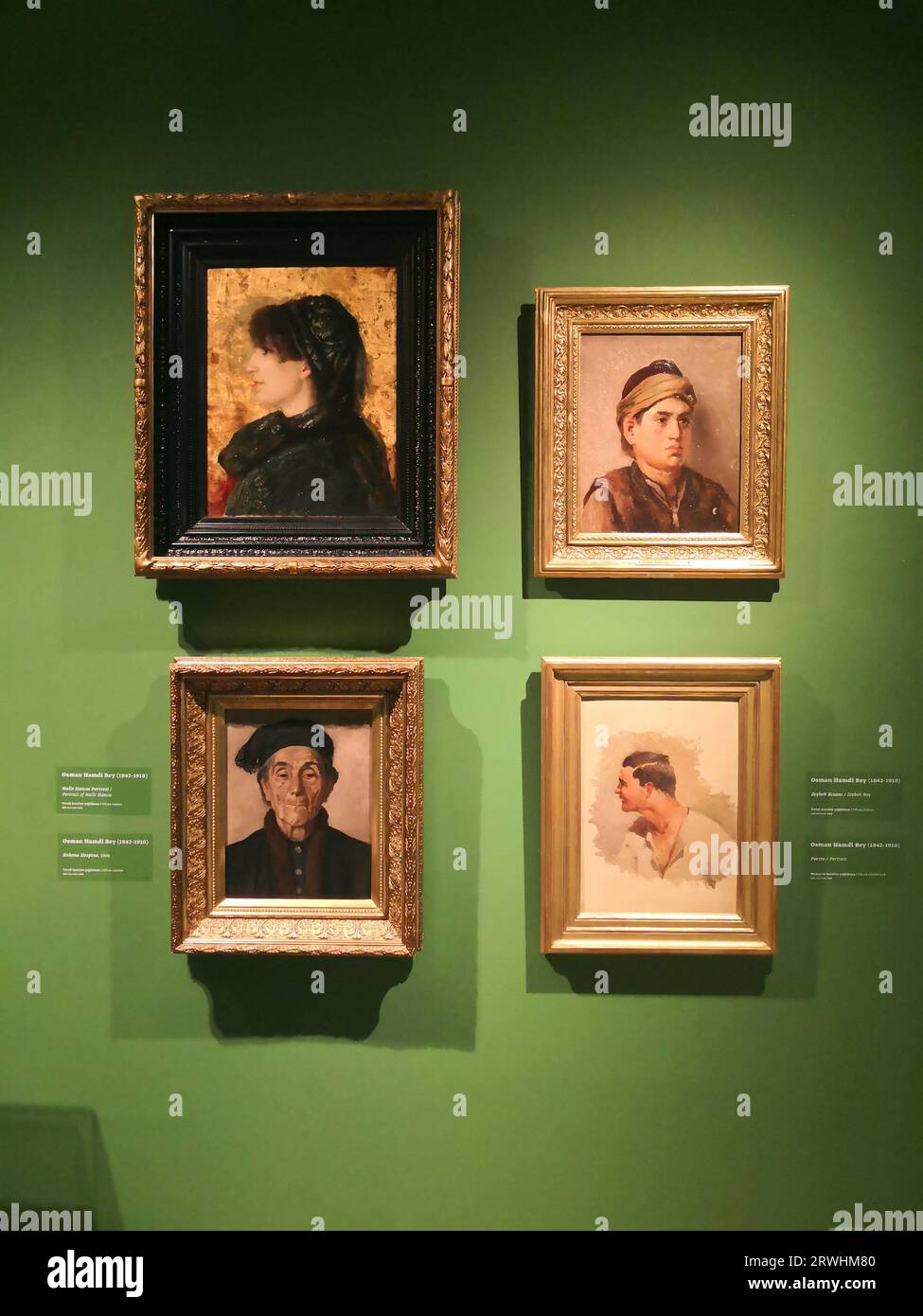 Meisterwerke von Osman Hamdi Bey, Naile Hanim, Kokona Despina im Sakip Sabanci Museum, Istanbul Türkei Stockfoto