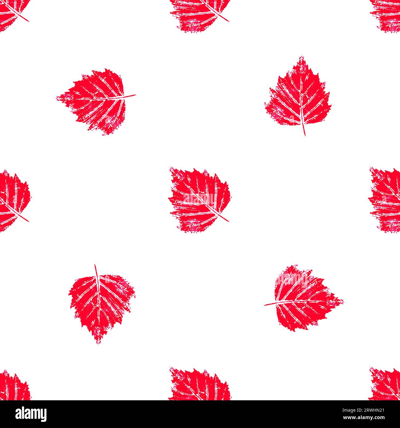 Textur der roten Herbstblätter. Niedliches nahtloses Muster für den Herbst. Für Tuch drucken Stock Vektor