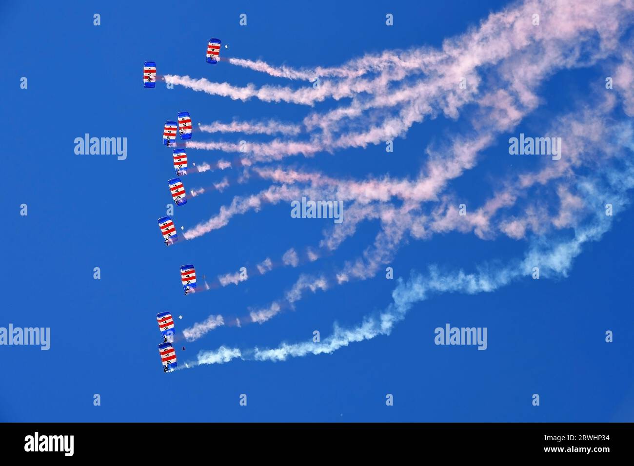 Fliegende Falken-Ausstellungsteam Stockfoto